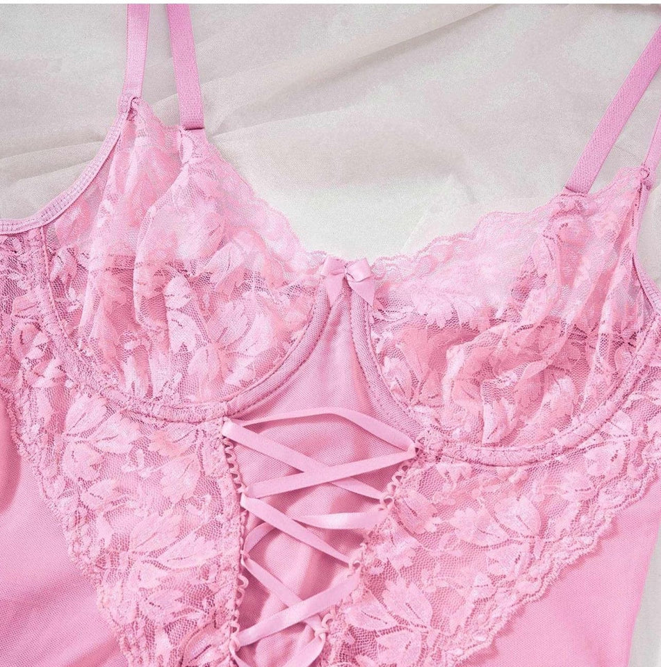 Pink Sexy Lingerie Set